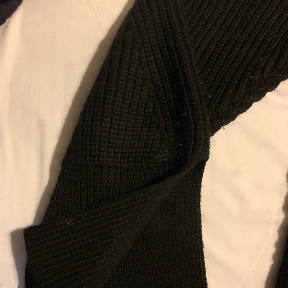 Top shop women’s black sweater with spliced arms - Picture 3 of 3